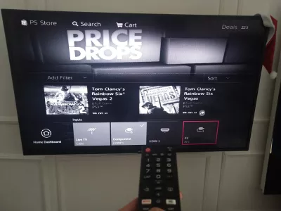 PS3 črno-beli zaslon [fiksno] : Smart TV prikazuje komponentni vhod namesto zvoka / videa