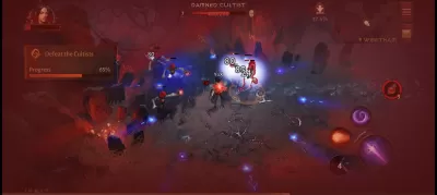 4 Parimat Parimat Mobiilimängu Nagu Diablo Immortal : INGAME ekraanipilt lahingust võluri ja koletiste vahel Diablo Immortal mobiiltelefonis